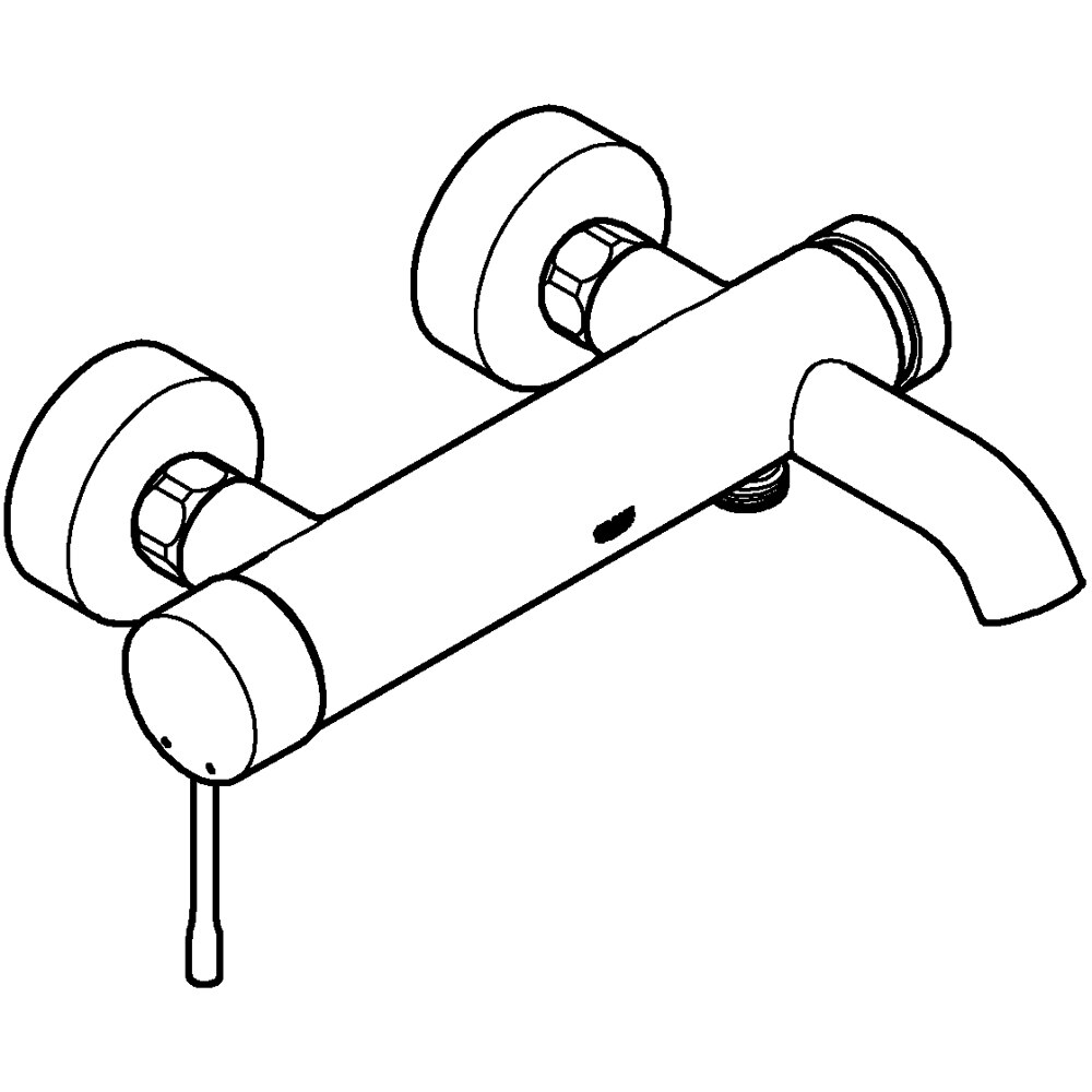 Baterie cada-dus GROHE Essence 25250A01, alama sanitara, grafit