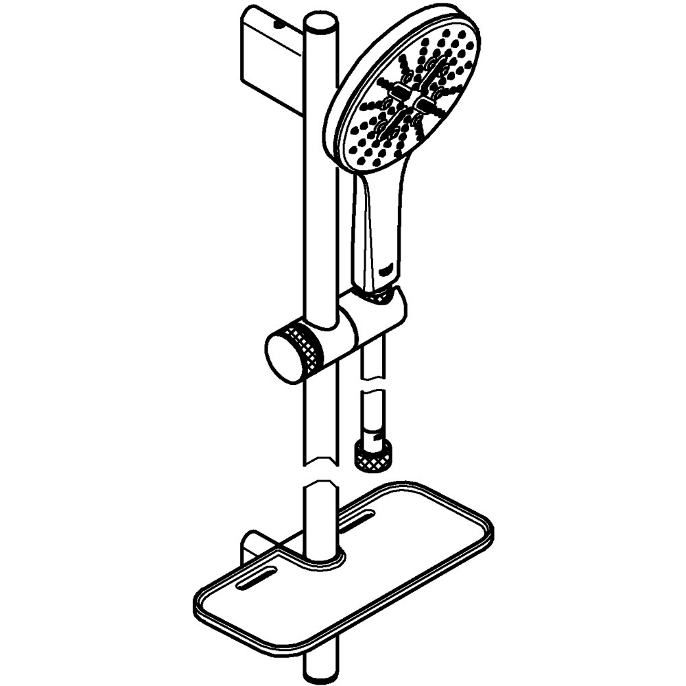 Coloana dus GROHE Rainshower SmartActive 130 26575000, 3 functii, crom