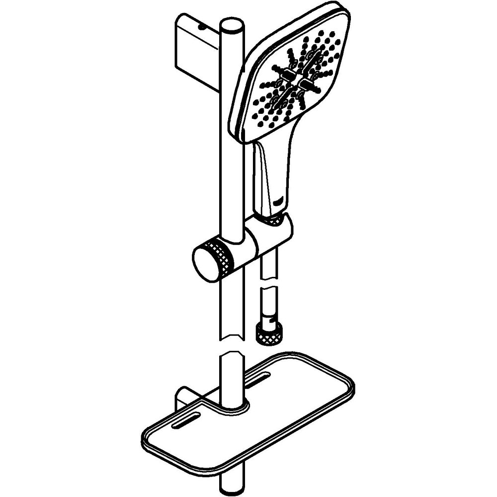 Coloana dus GROHE Rainshower SmartActive 130 Cube 26583000, 3 functii, crom