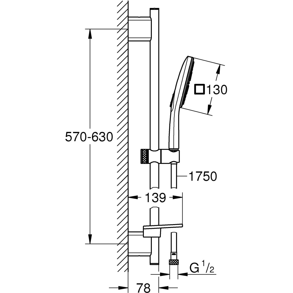 Set dus GROHE SmartActive 130 26584LS0 Moon, 3 functii, crom