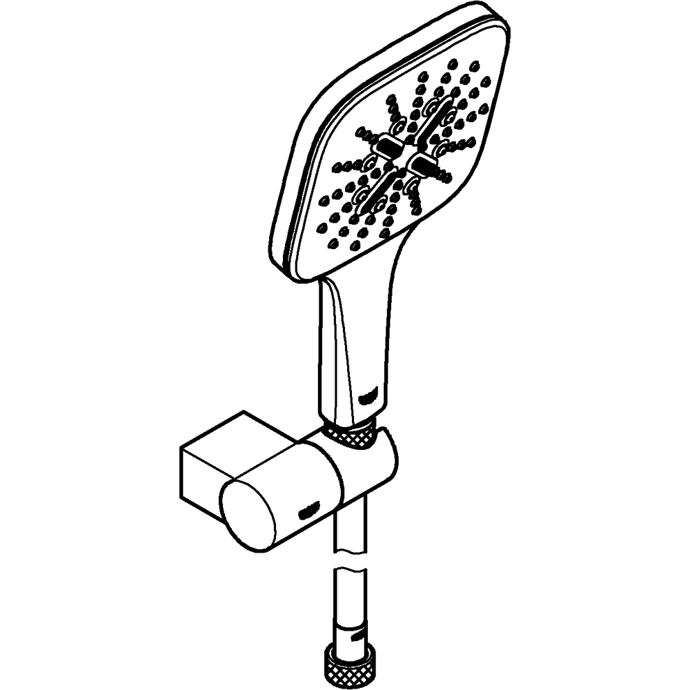 Para dus GROHE Rainshower SmartActive 130 Cube 26588000, 3 functii, crom