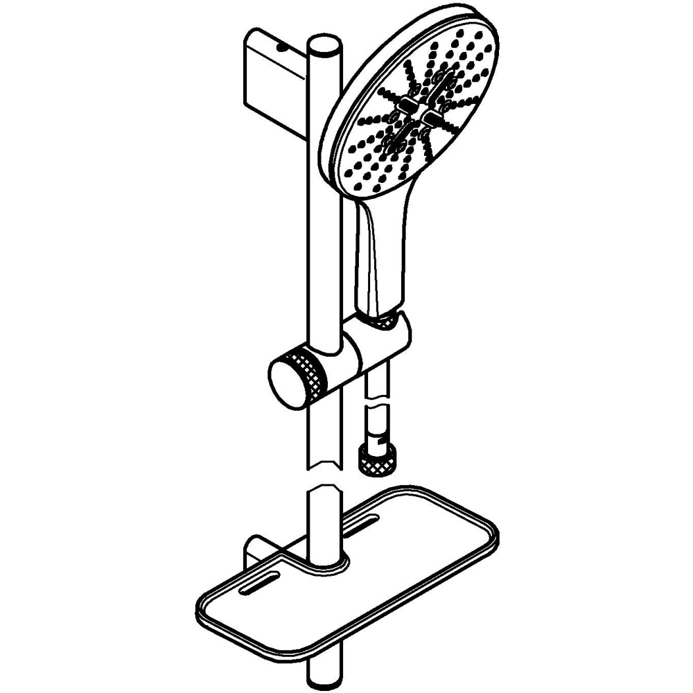 Coloana dus GROHE Rainshower SmartActive 150 26594000, 3 functii, crom