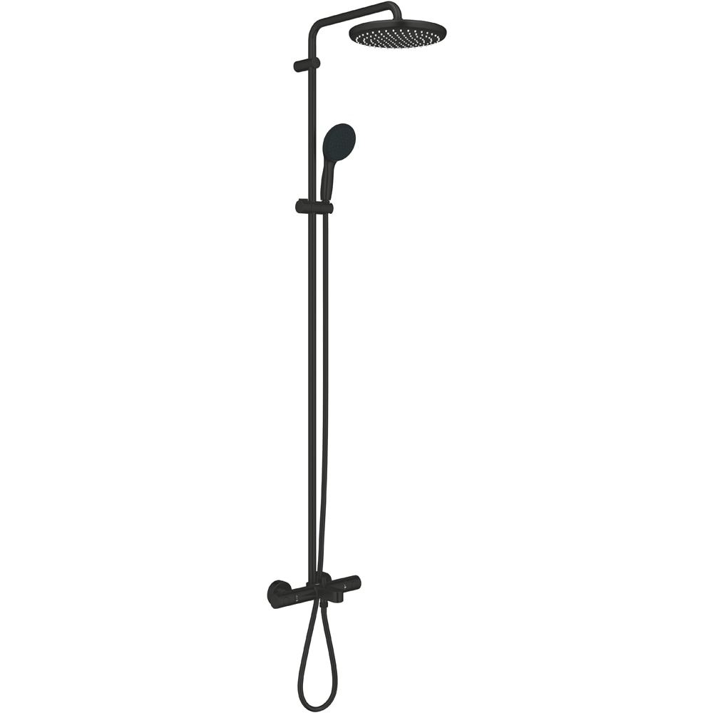 Sistem dus GROHE Tempesta 250 266722431, termostat, 1 functie, negru