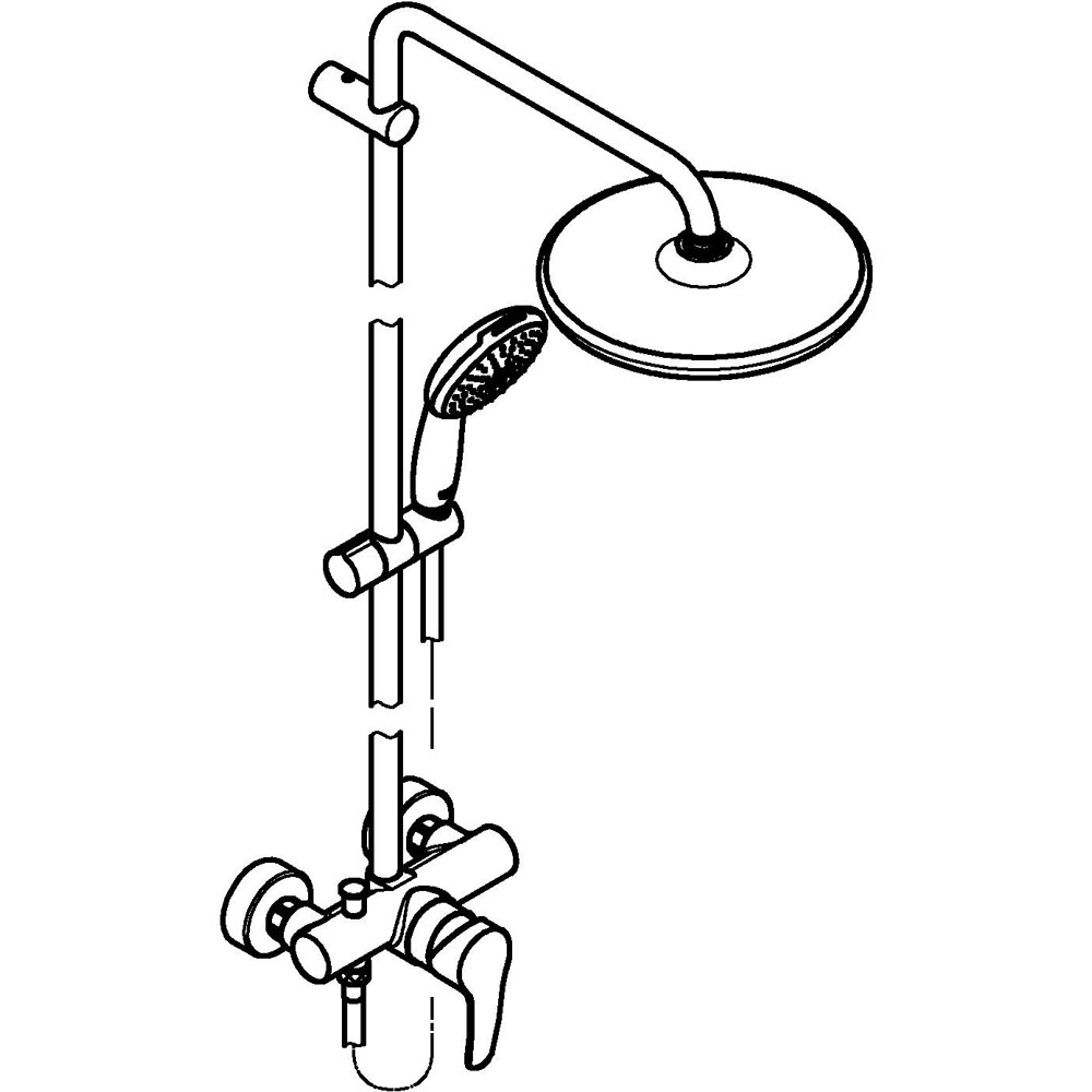 Sistem dus GROHE Tempesta 250 26673001, 1 functie, crom