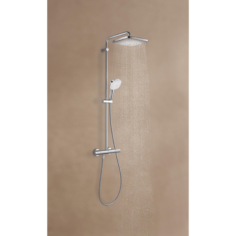 Sistem dus GROHE Tempesta Cube 250 26689001, termostat, 1 functie, crom