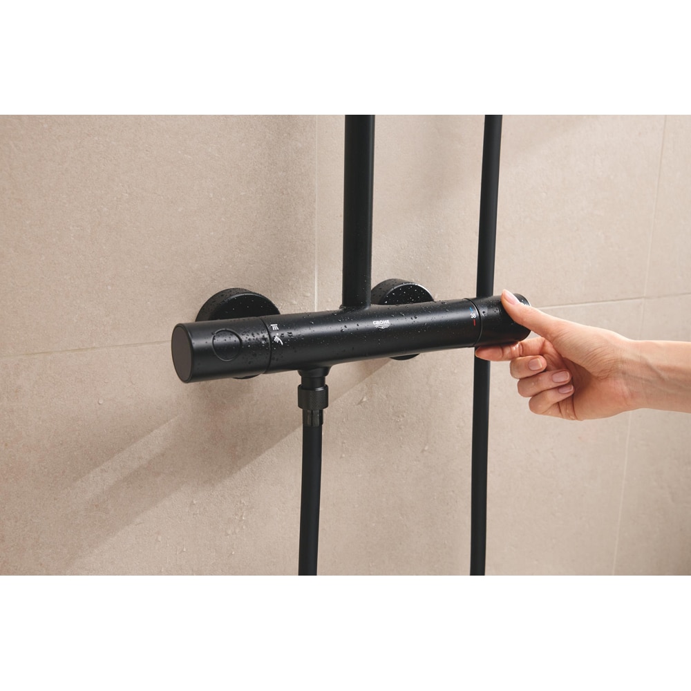 Sistem dus GROHE Tempesta Cube 250 266892431, 1 functie, negru