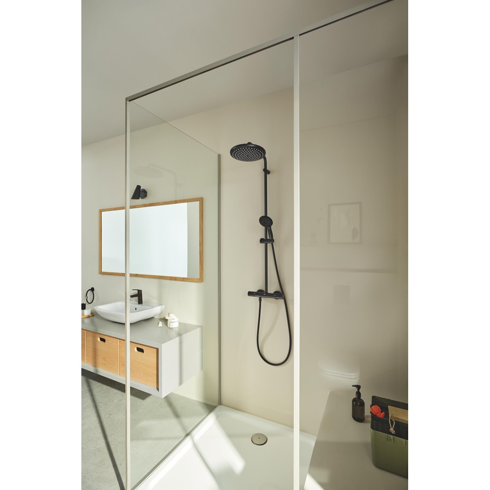 Sistem dus GROHE Tempesta Cube 250 266892431, 1 functie, negru