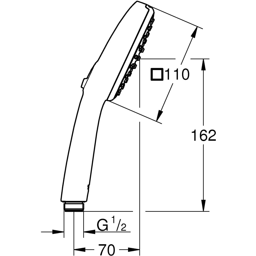 Para dus GROHE Tempesta Cube 110 26746003, 2 functii, crom