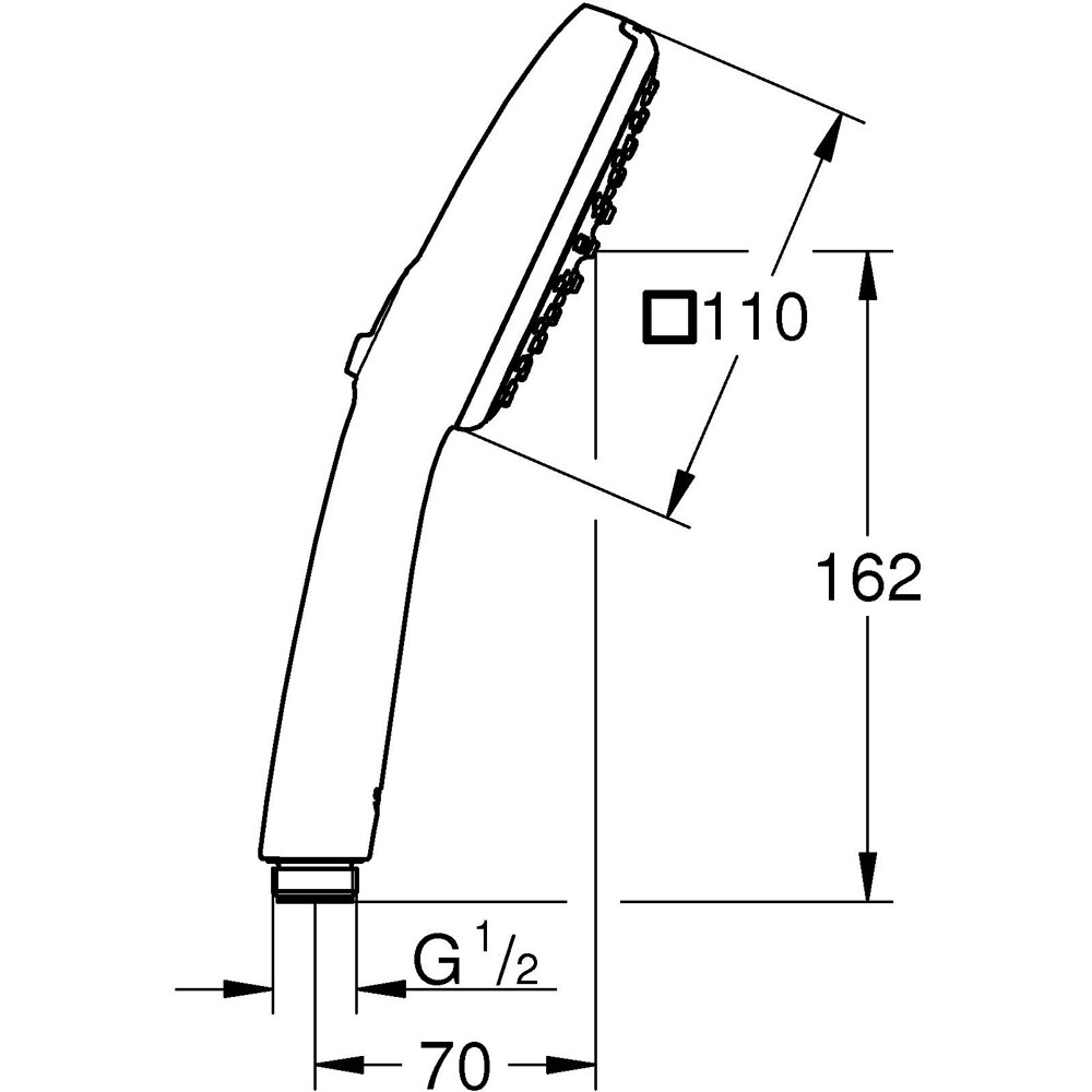Para dus GROHE Tempesta Cube 110 269022433, 2 functii, negru