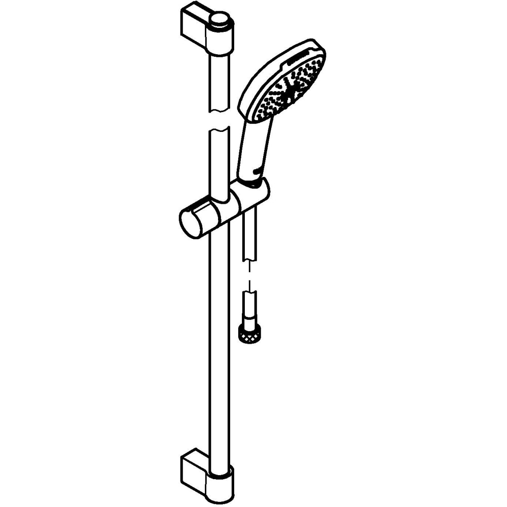 Coloana dus GROHE Tempesta Cube 110 269082433, 2 functii, negru