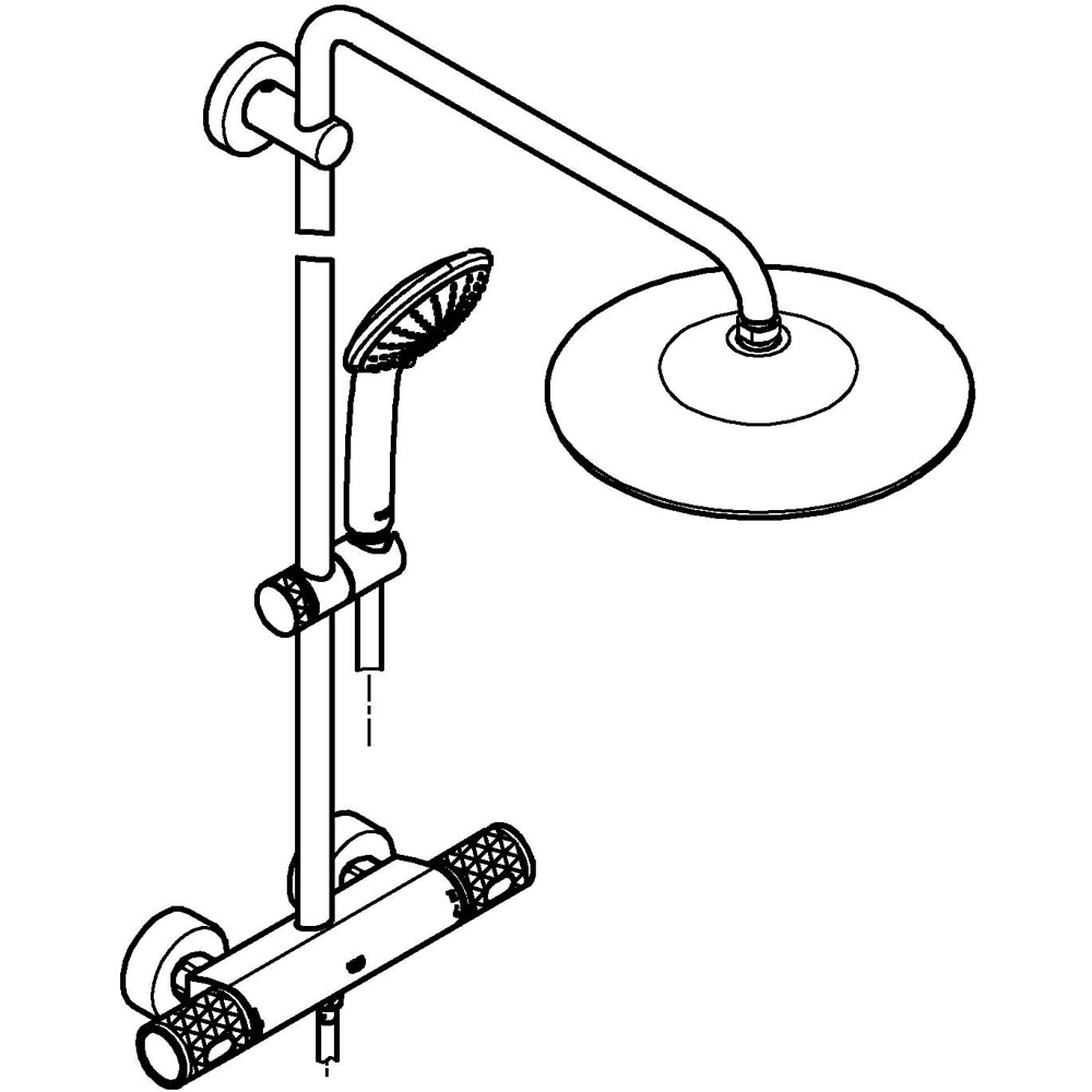 Sistem dus GROHE Euphoria 260 27615002, termostat, 3 functii, crom