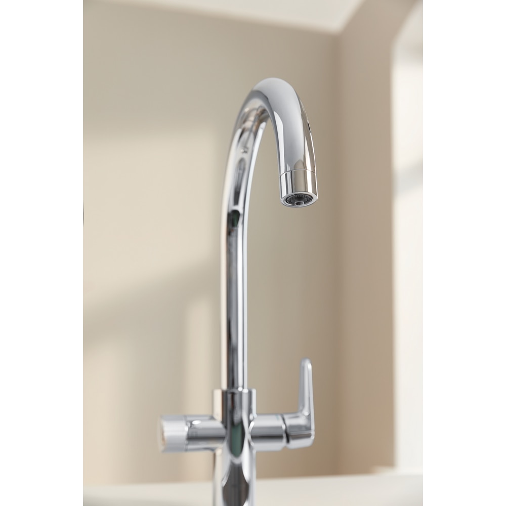 Baterie bucatarie GROHE Bau Blue Pure 30555000, alama sanitara, crom