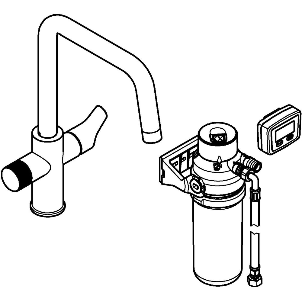 Baterie bucatarie GROHE Blue Pure Start 30596000, alama sanitara, crom