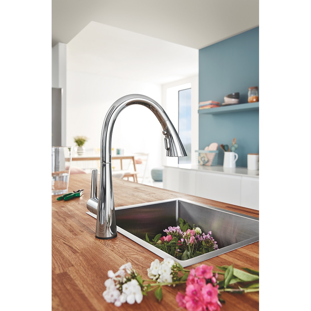 Baterie bucatarie GROHE Zedra 32294002, dus extractibil, alama, crom