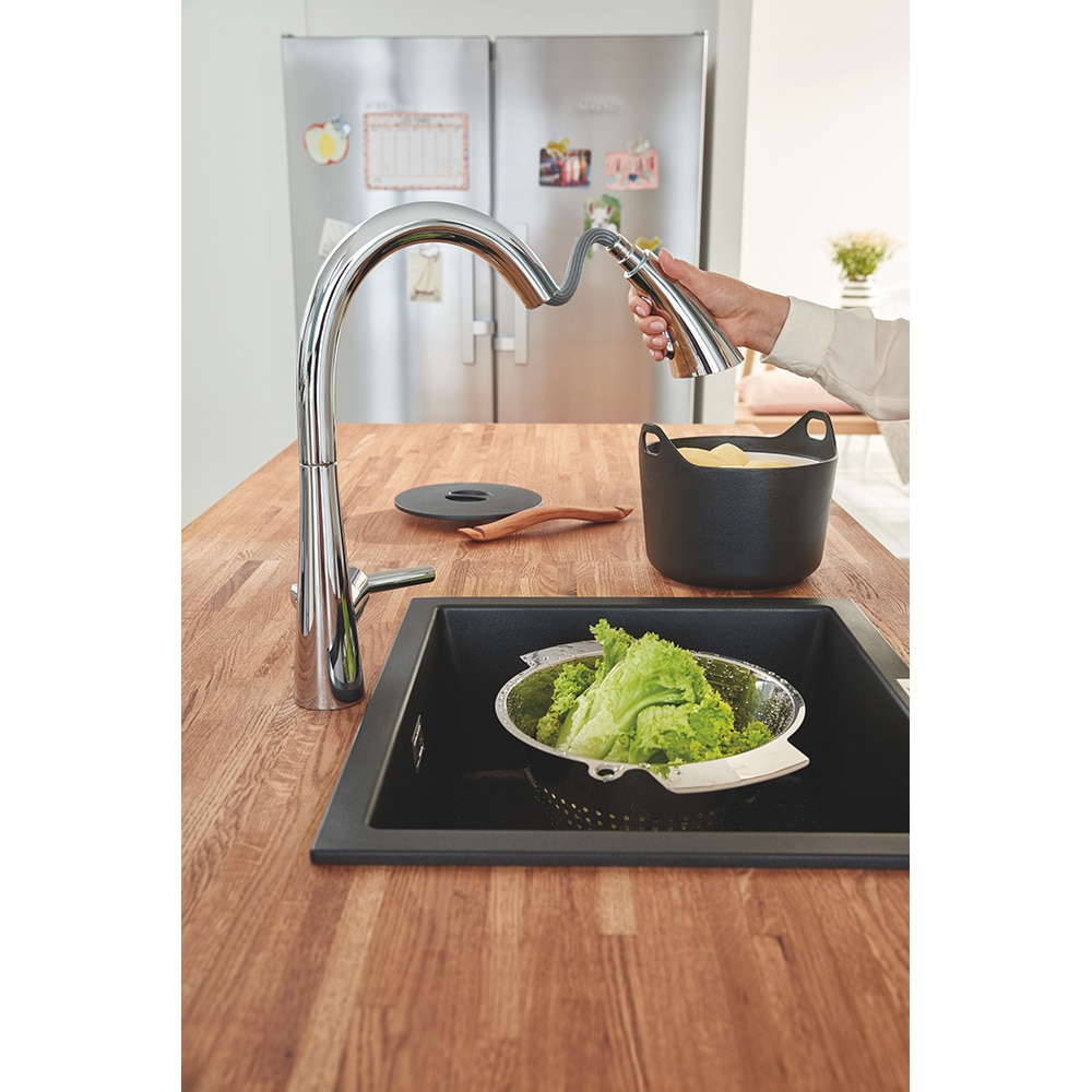 Baterie bucatarie GROHE Zedra 32294002, dus extractibil, alama, crom