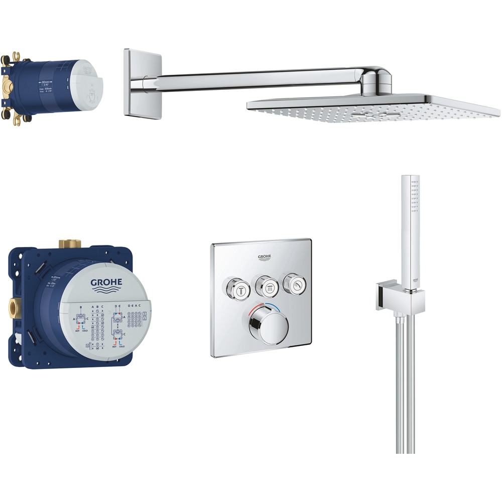 Sistem dus GROHE SmartControl 310 34712000, termostat, 3 functii, crom