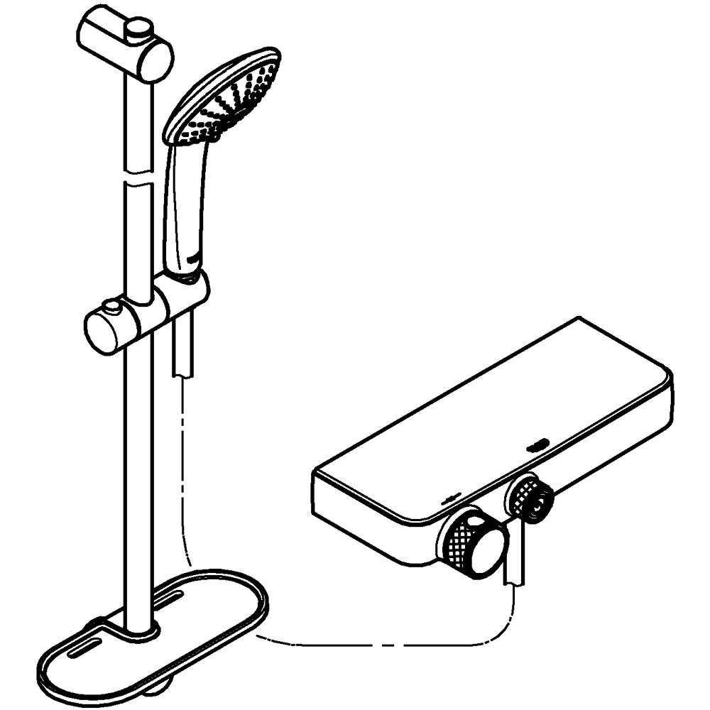 Set dus GROHE Grotherm SmartControl 34720000, termostat, 3 functii, crom