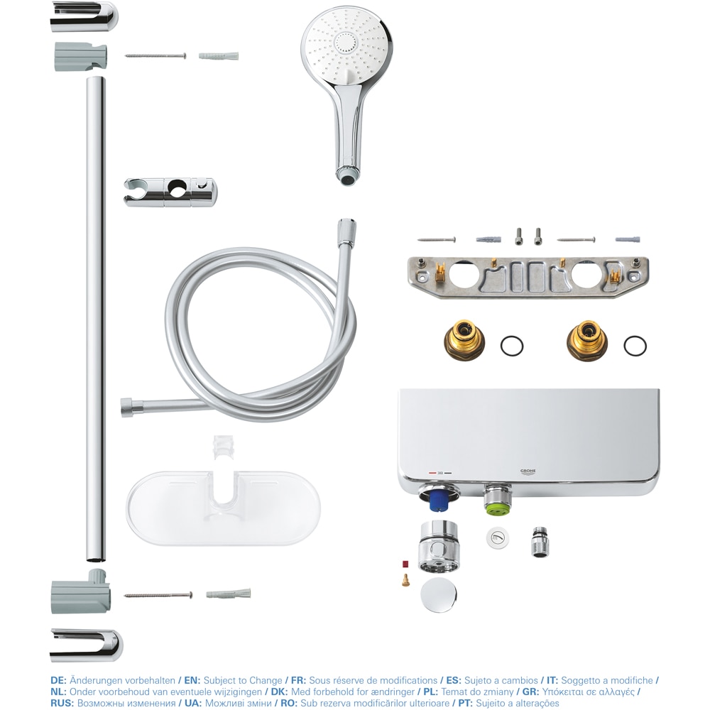 Set dus GROHE Grotherm SmartControl 34720000, termostat, 3 functii, crom