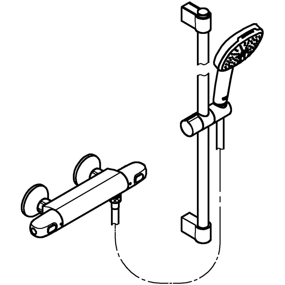 Set dus GROHE Grohtherm 1000 34820005, termostat, 2 functii, crom