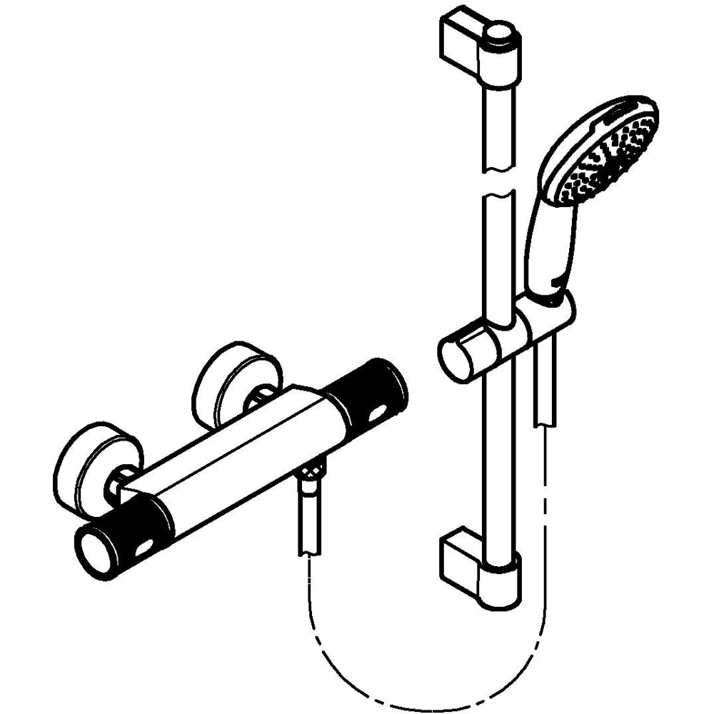 Set dus GROHE Grohtherm 1000 Performance 34834001, termostat, 2 functii, crom