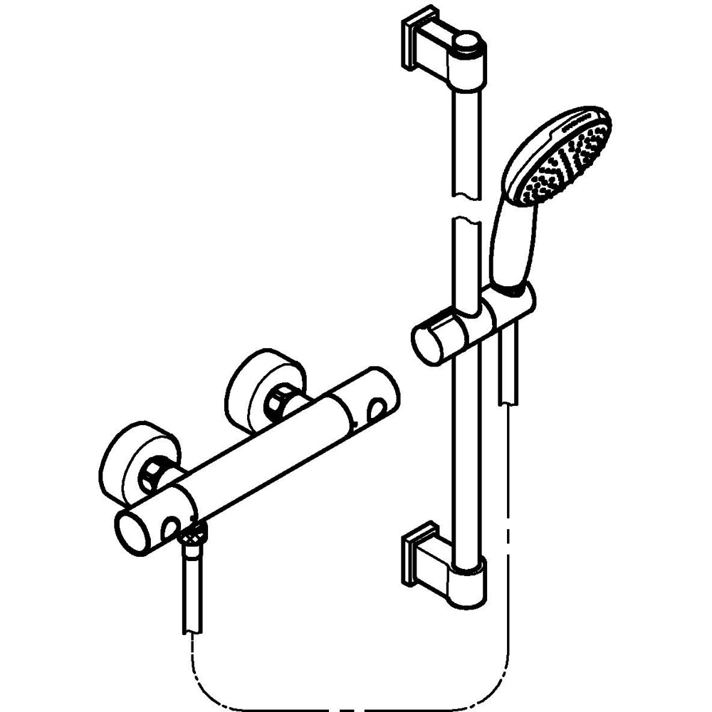 Set dus GROHE Precision Get 34856000, termostat, 1 functie, crom