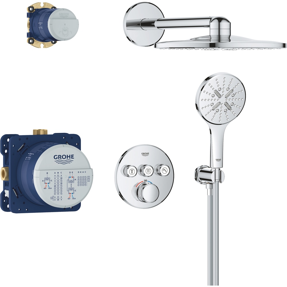 Sistem dus GROHE SmartControl 310 34863000, termostat, 3 functii, crom
