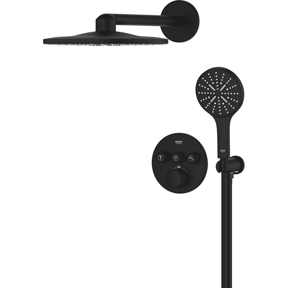 Sistem dus GROHE SmartControl 310 34863KF0, termostat, 3 functii, negru