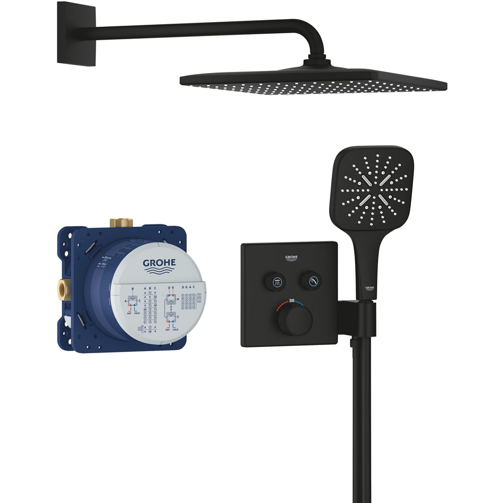 Sistem dus GROHE SmartControl 310 34865KF0, termostat, 1 functie, negru