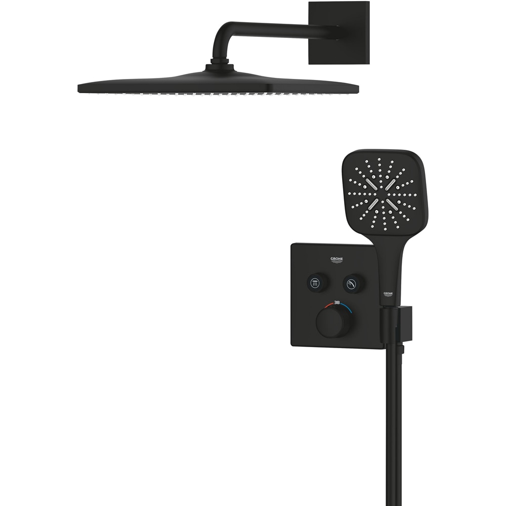 Sistem dus GROHE SmartControl 310 34865KF0, termostat, 1 functie, negru