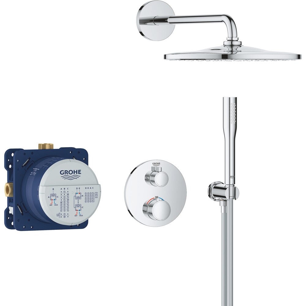 Sistem dus GROHE Grohtherm 310 34869000, termostat, 1 functie, crom