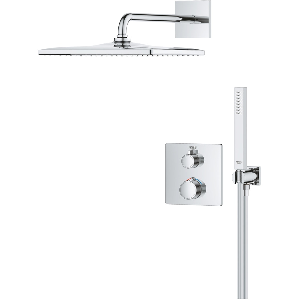Sistem dus GROHE Grohtherm Cube 310 34870000, termostat, 1 functie, crom