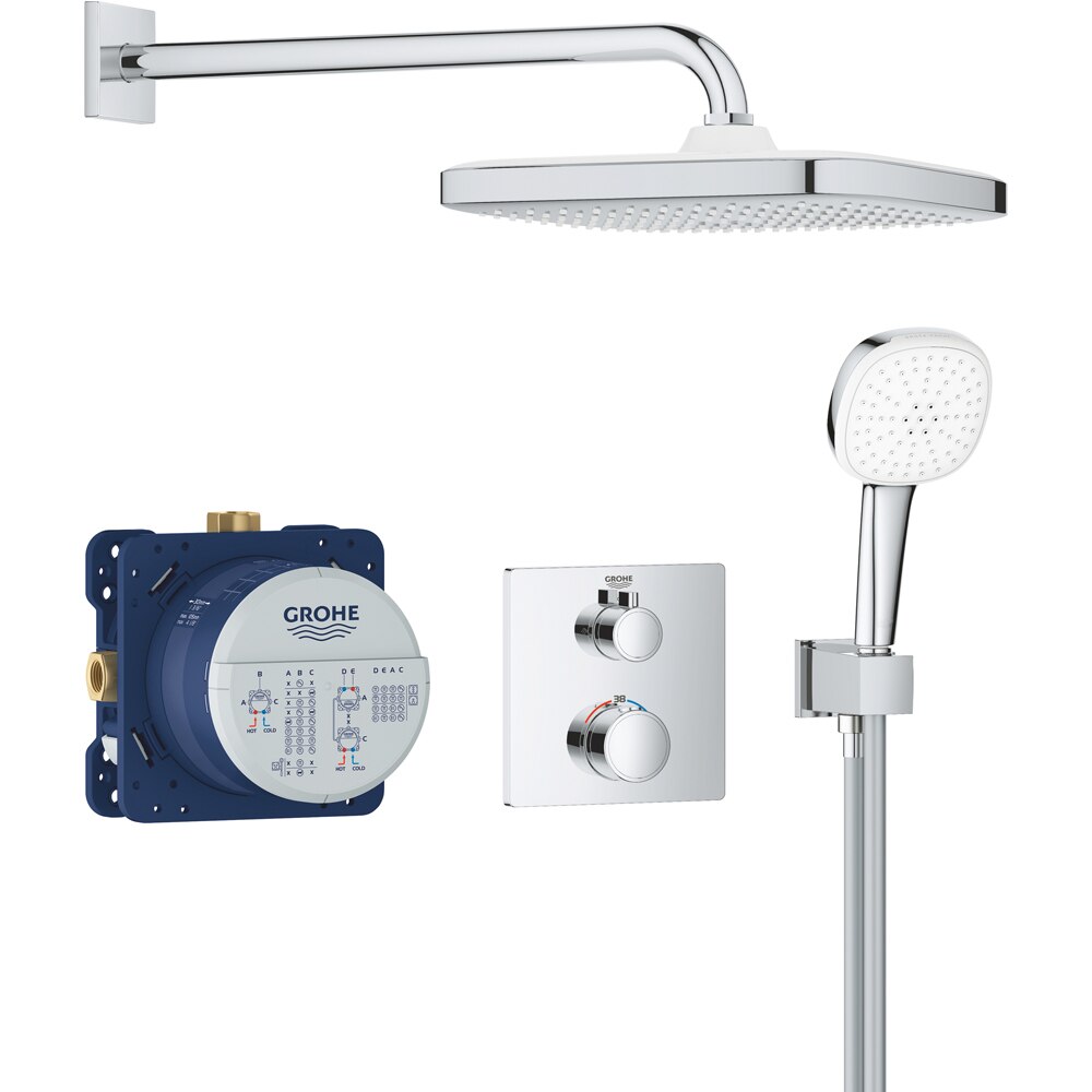 Sistem dus GROHE Grohtherm 250 34871000, termostat, 1 functie, crom