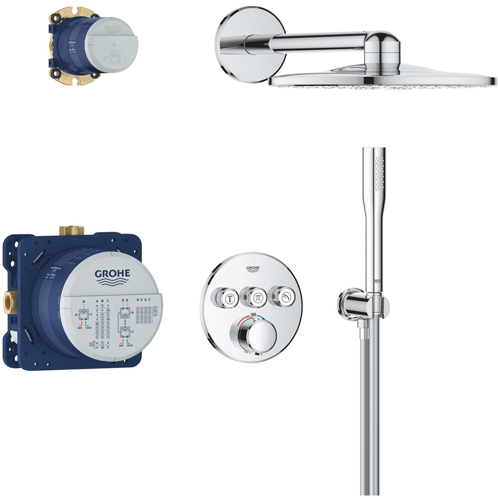 Sistem dus GROHE SmartControl 310 34874000, termostat, 3 functii, crom