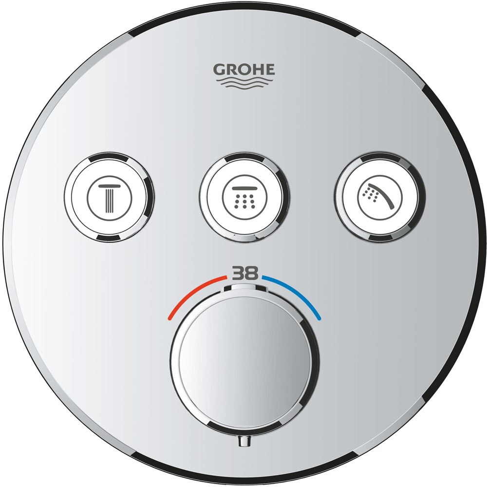 Sistem dus GROHE SmartControl 310 34874000, termostat, 3 functii, crom