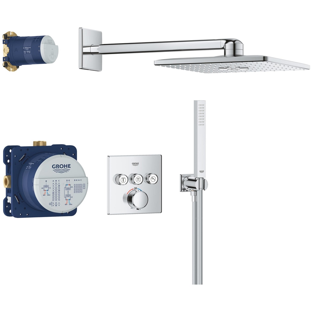Sistem dus GROHE Precision SmartControl 310 34875000, termostat, 3 functii, crom