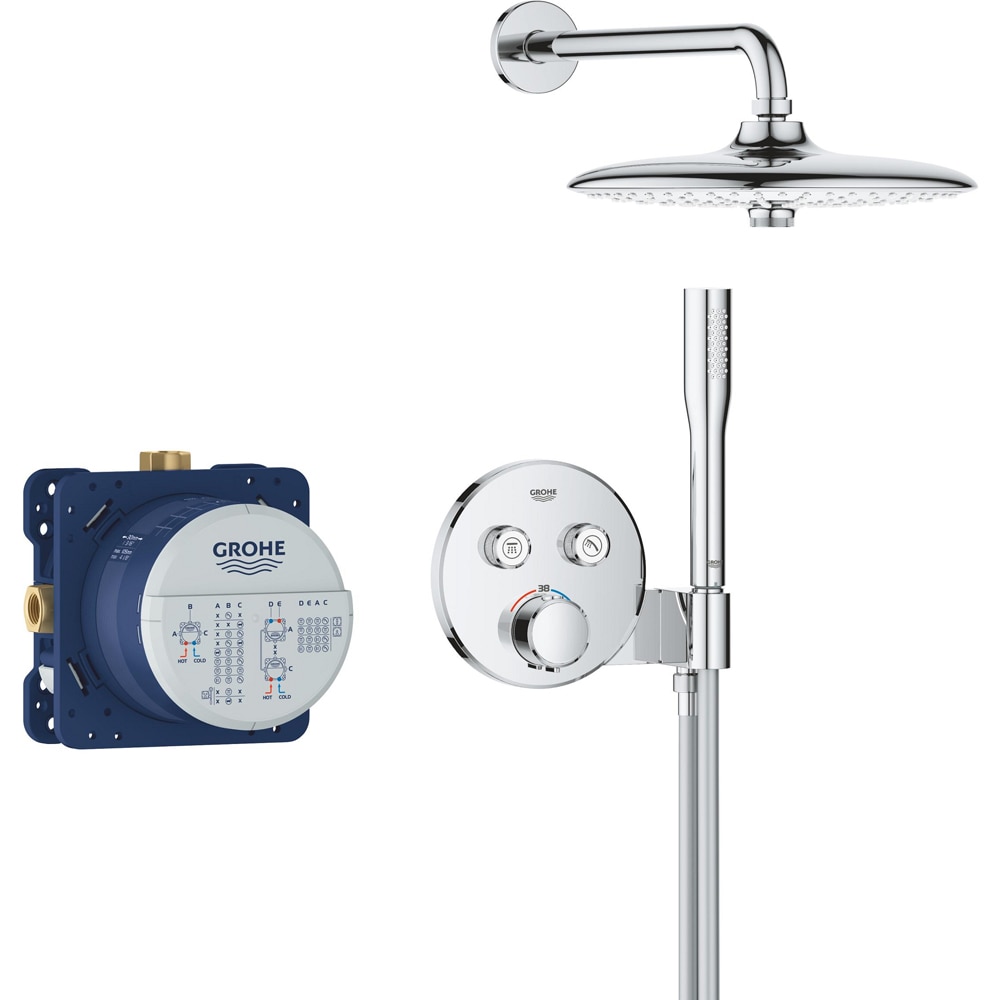 Sistem dus GROHE Precision SmartControl 260 34878000, termostat, 3 functii, crom