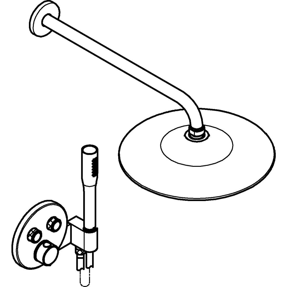 Sistem dus GROHE Precision SmartControl 260 34878000, termostat, 3 functii, crom