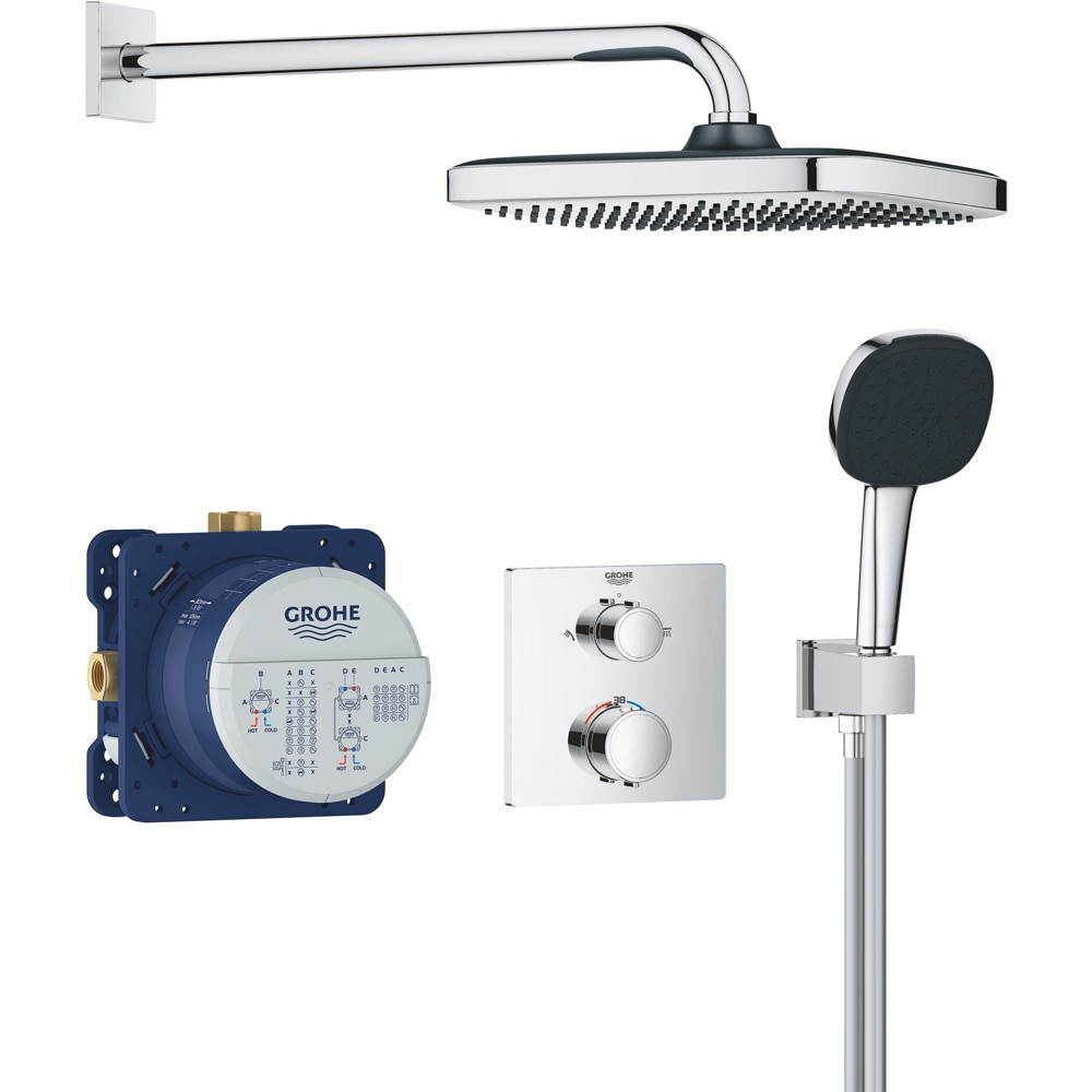 Sistem dus GROHE Grohtherm 250 34882000, termostat, 1 functie, crom