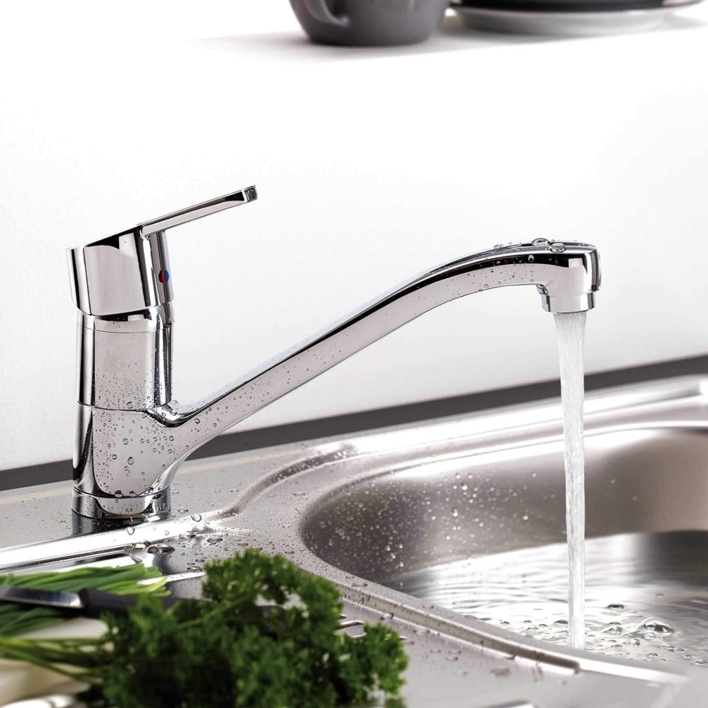 Baterie bucatarie KLUDI Logo Neo 379130575, alama sanitara, argintiu