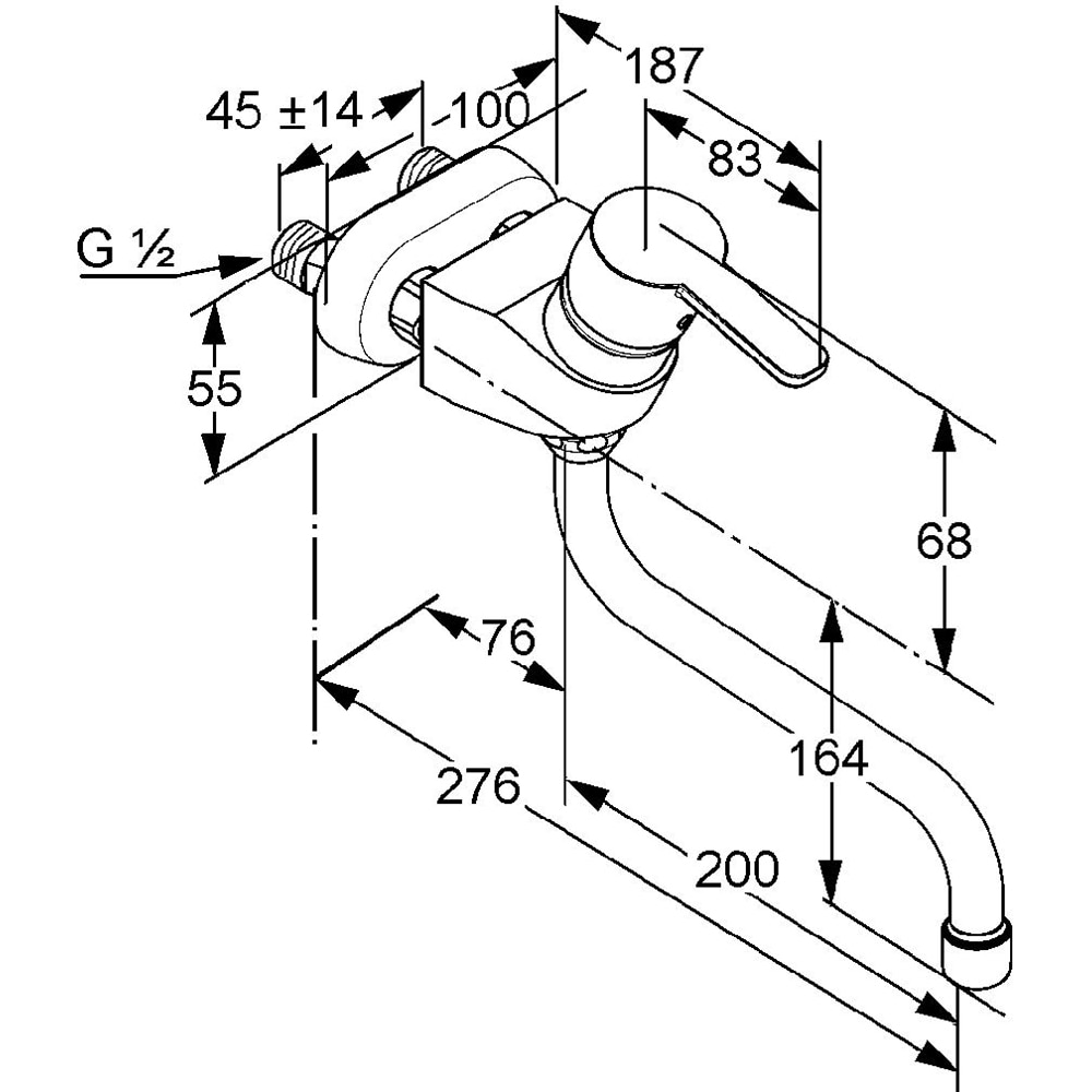 Baterie bucatarie KLUDI Logo Neo 379140575, alama sanitara, argintiu