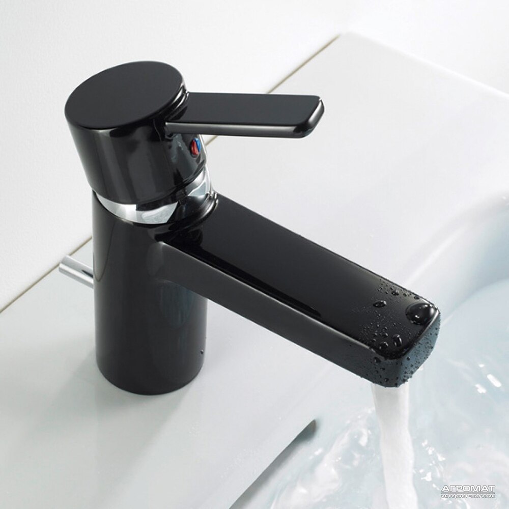 Baterie lavoar KLUDI Zenta 382608675, alama sanitara, negru