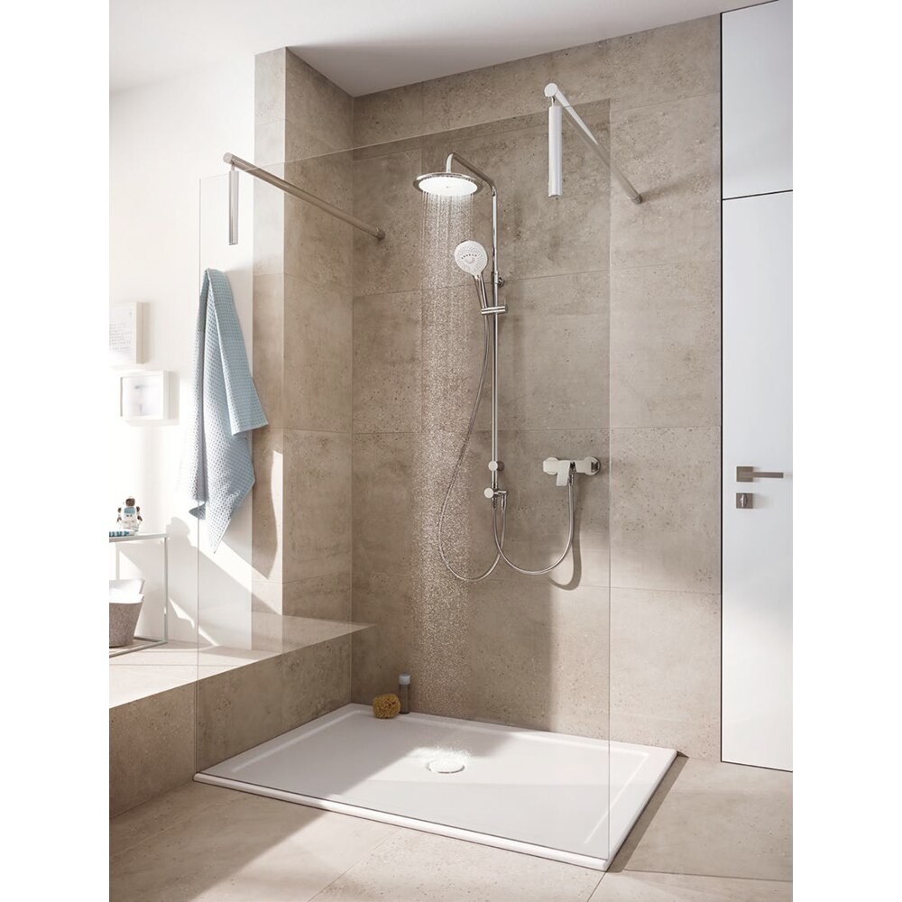 Baterie dus KLUDI Pure&Style 408410575, alama sanitara, argintiu