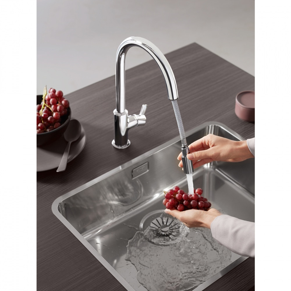 Baterie bucatarie KLUDI Bingo Star XS 468030578, alama sanitara, argintiu