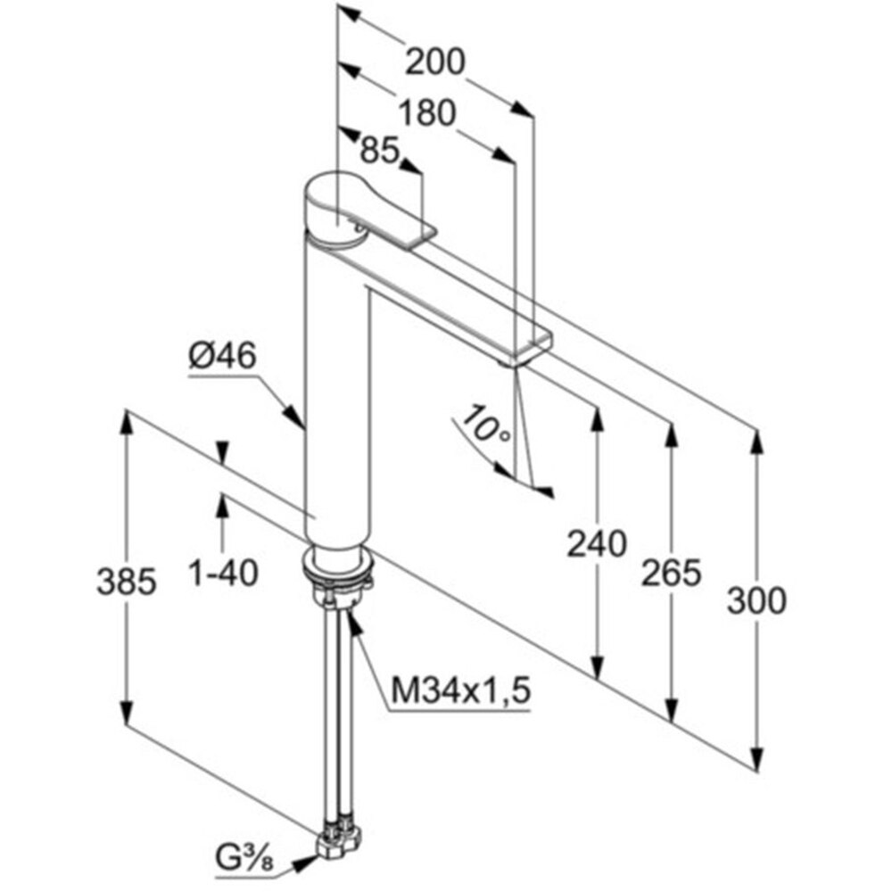 Baterie lavoar KLUDI Zenta SL 482560565, alama sanitara, argintiu