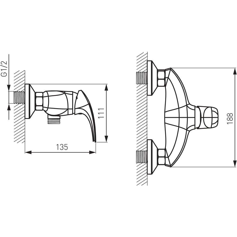 Baterie dus FERRO Metalia 57 57060/1.0, alama sanitara, argintiu