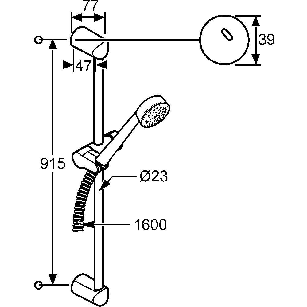 Set dus KLUDI Zenta 6064005-00, 2 functii, crom