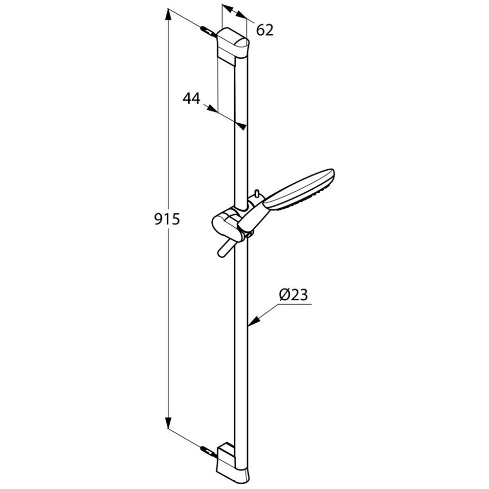 Set dus KLUDI Freshline 6794091-00, 3 functii, crom-alb