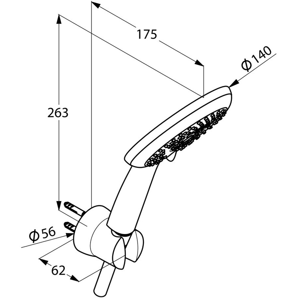 Set dus KLUDI Freshline 6795091-00, 3 functii, crom-alb