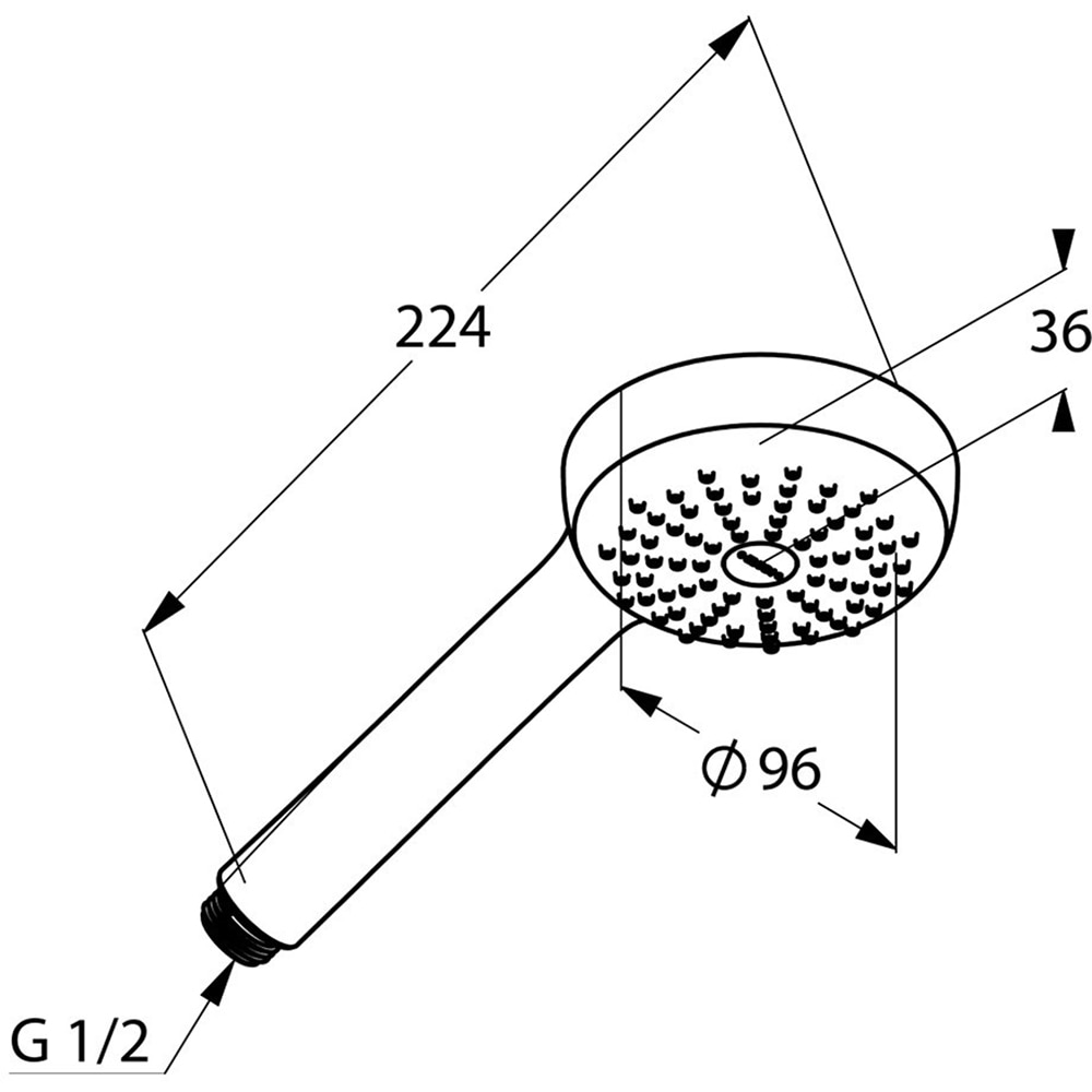 Para dus KLUDI Logo 6810005-00, 1 functie, crom