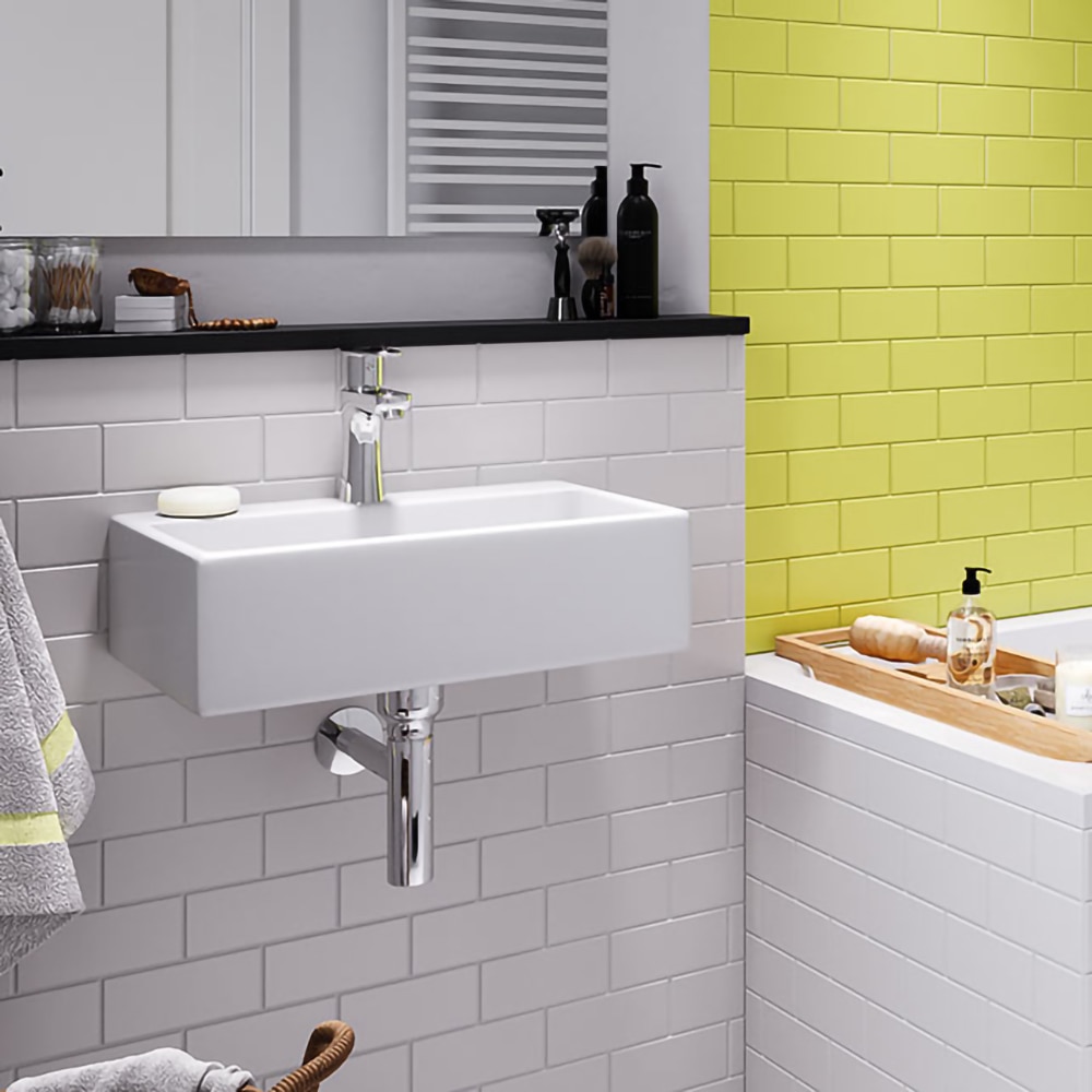 Baterie lavoar FERRO Algeo BAG2, alama sanitara, argintiu